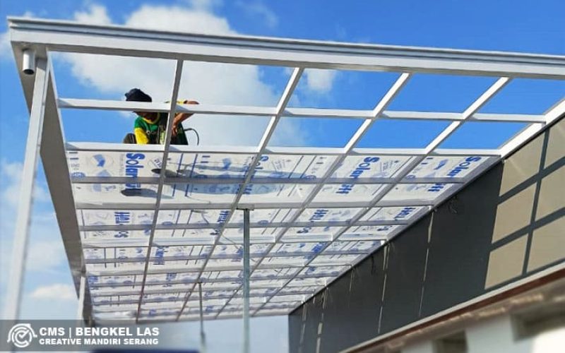 Jasa Pembuatan Kanopi Solar Flate Minimalis